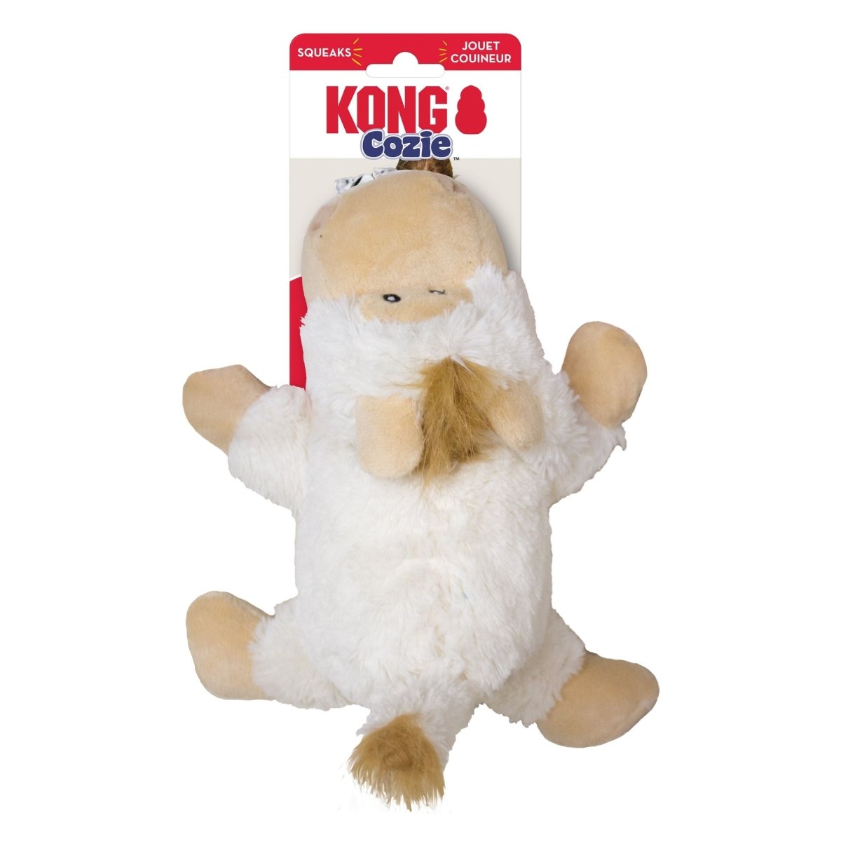 KONG Cozie Tupper Sheep Plush Dog Toy White 1ea/MD - Pets Perfect