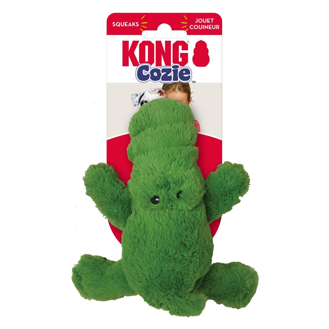 KONG Cozie Ali Alligator Plush Dog Toy Green 1ea/SM - Pets Perfect