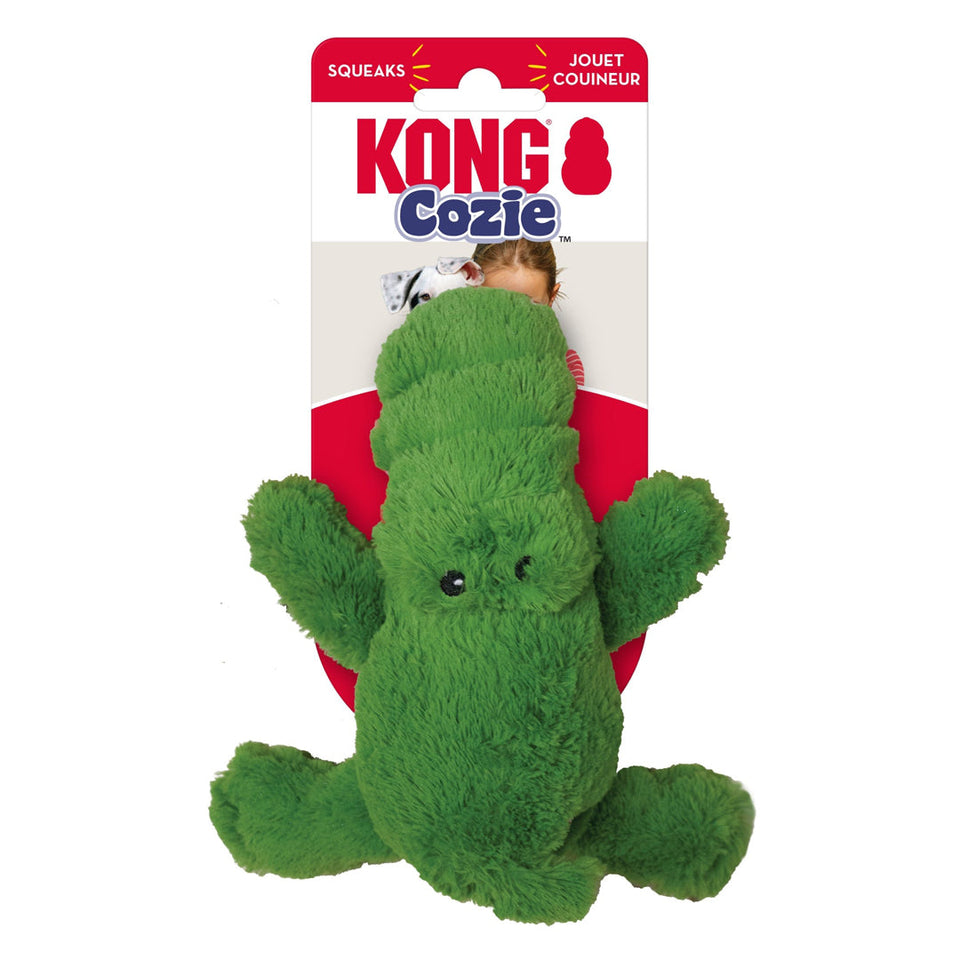 KONG Cozie Ali Alligator Plush Dog Toy, Green Small