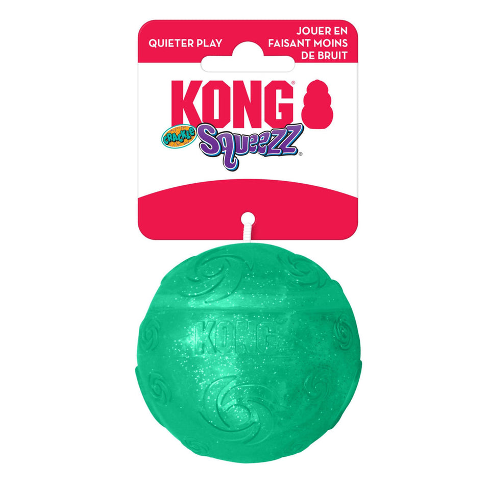 KONG Squeezz Crackle Ball Dog Toy Assorted Large