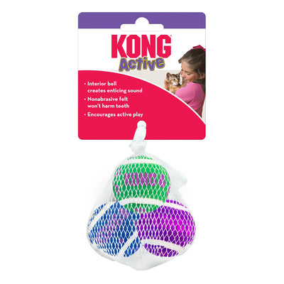 KONG Tennis Ball with Bells Cat Toy Multi-Color