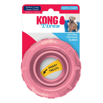 KONG Puppy Tires Dog Toy Assorted Medium/Large