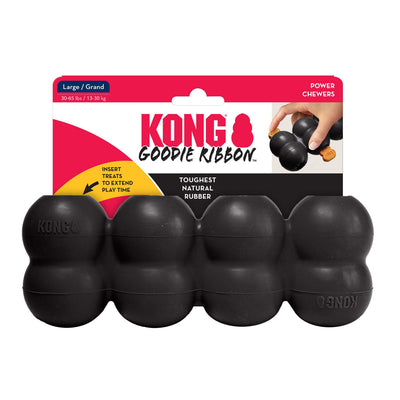 KONG Extreme Goodie Ribbon Dog Toy - Large, Chew & Treat-Dispensing Puzzle