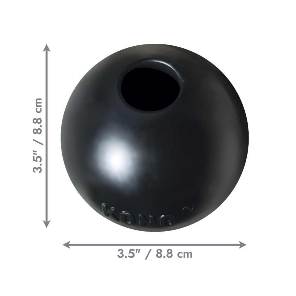 KONG Extreme Ball with Hole – Black | Medium/Large - Pets Perfect