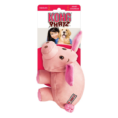 KONG Phatz Dog Toy Pig, Pink Medium