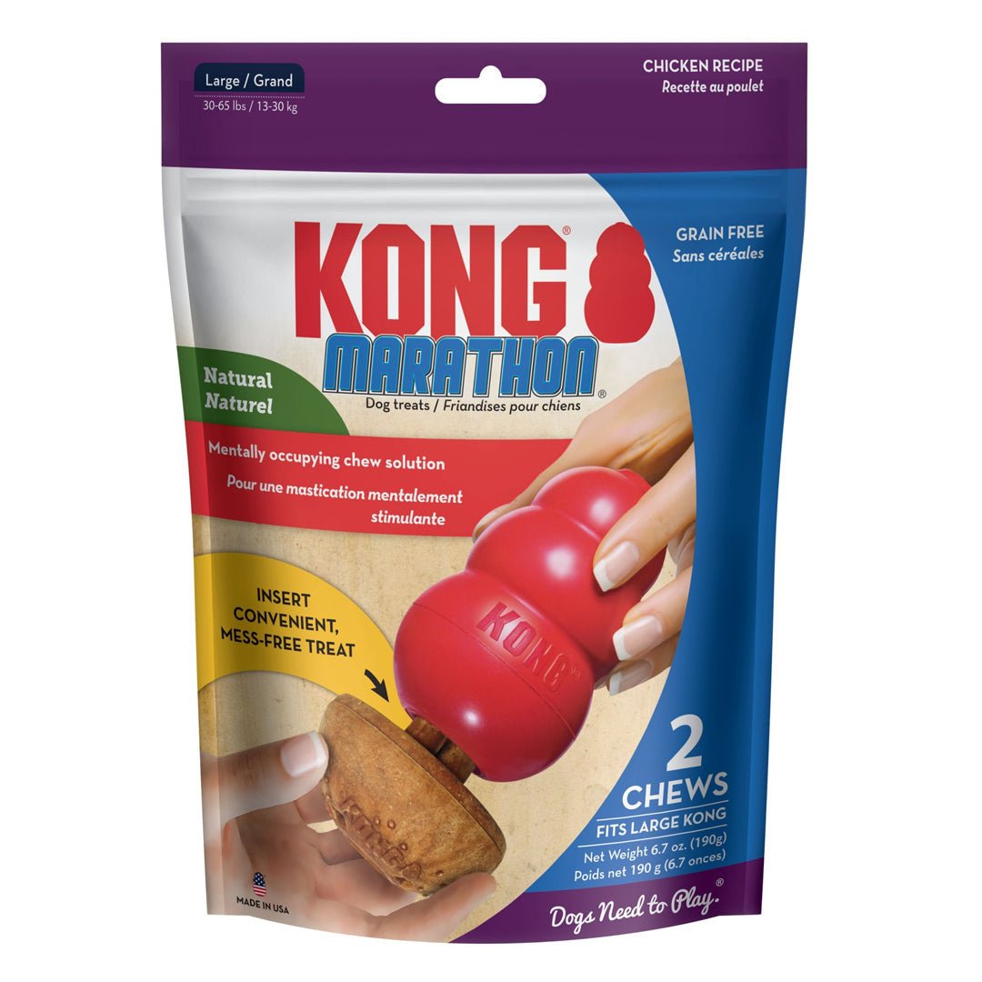 KONG Marathon Dog Treats Chicken 2 pk, LG - Pets Perfect