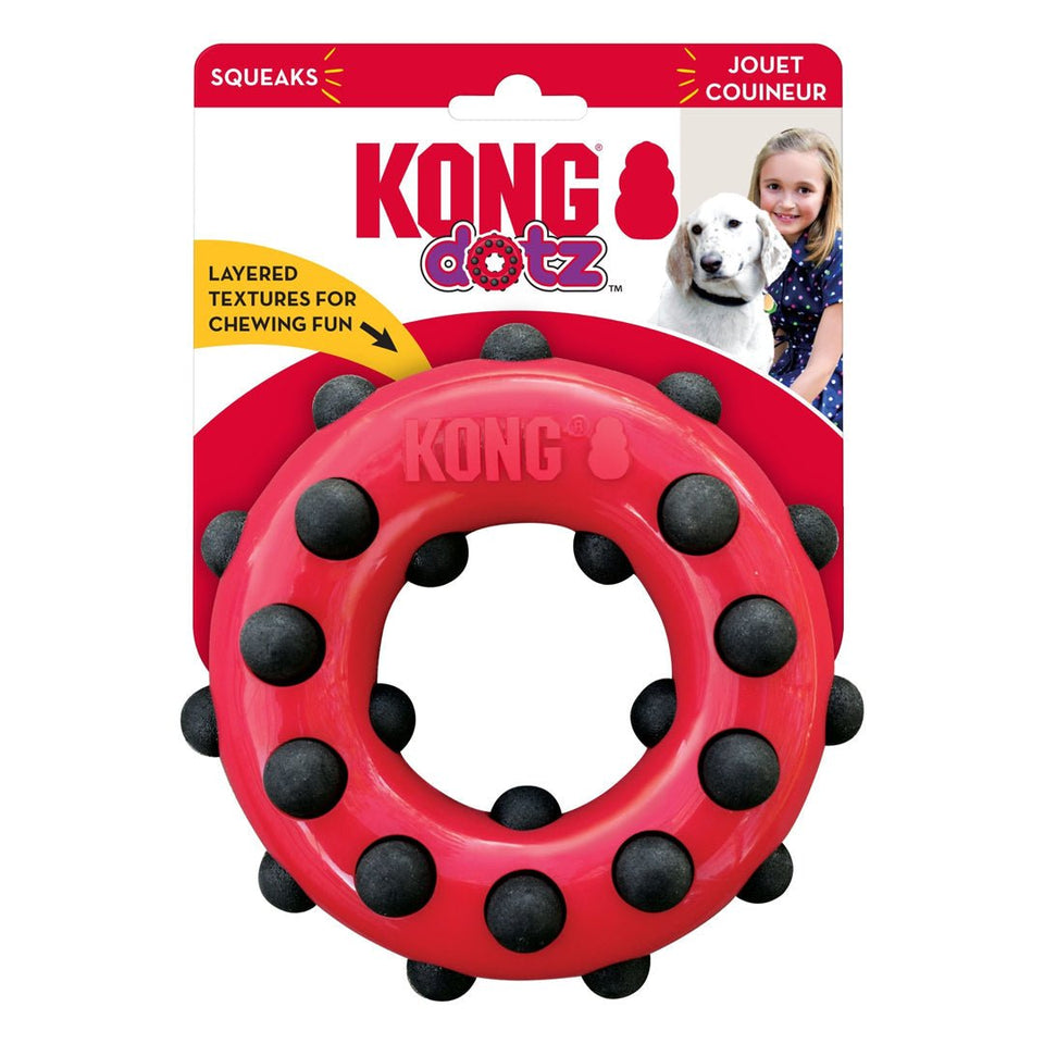 KONG Dotz Circle Chew & Fetch Dog Toy, Small