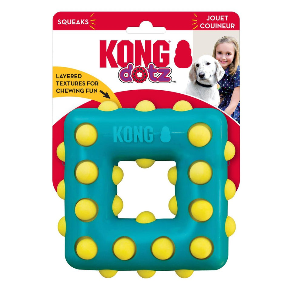 KONG Dotz Square Chew & Fetch Dog Toy, Large