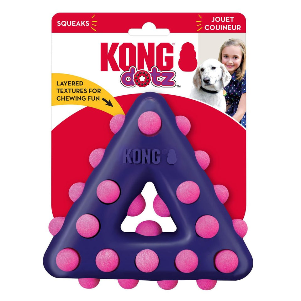 KONG Dotz Triangle Chew & Fetch Dog Toy, Large