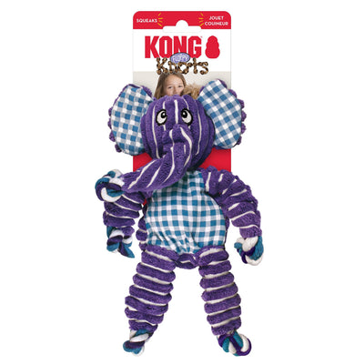 KONG Floppy Knots Elephant Dog Toy, Purple Small/Medium