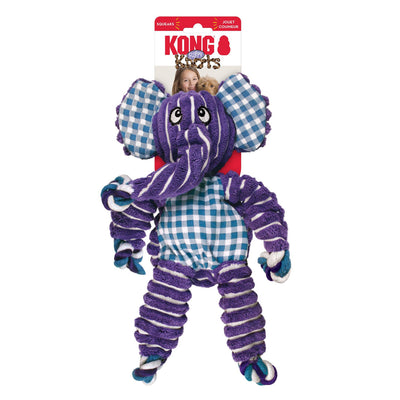 KONG Floppy Knots Elephant Dog Toy, Purple Medium/Large
