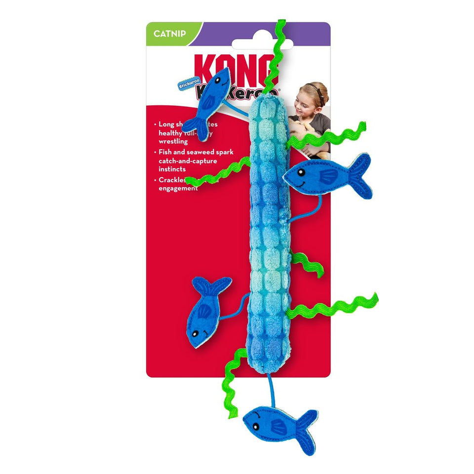 KONG Kickeroo Stickaroo Cat Toy Blue