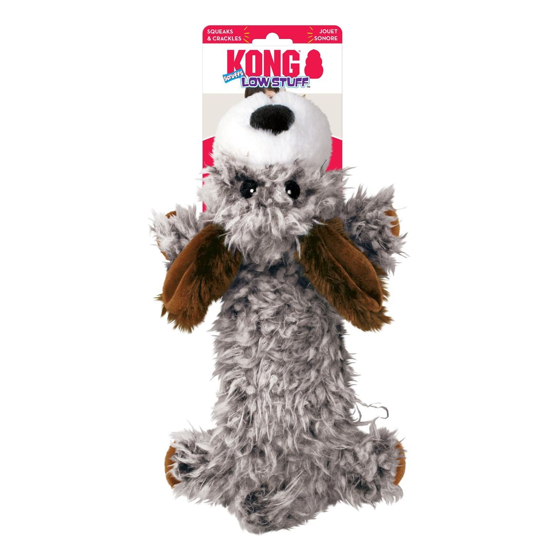 KONG Low Stuff Scruffs Plush Dog Toy – Dark Brown, Large - Pets Perfect