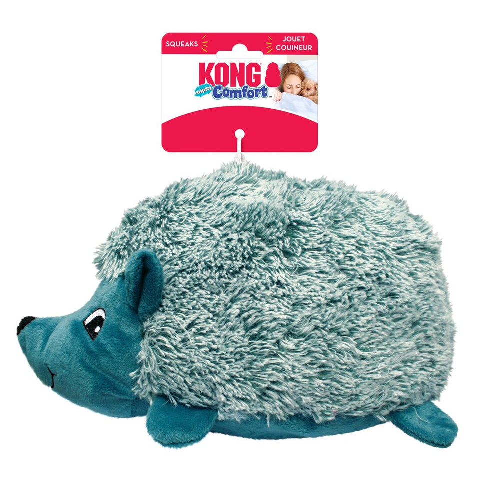 KONG Comfort HedgeHug Plush Dog Toy - Squeaky & Crinkle, Large