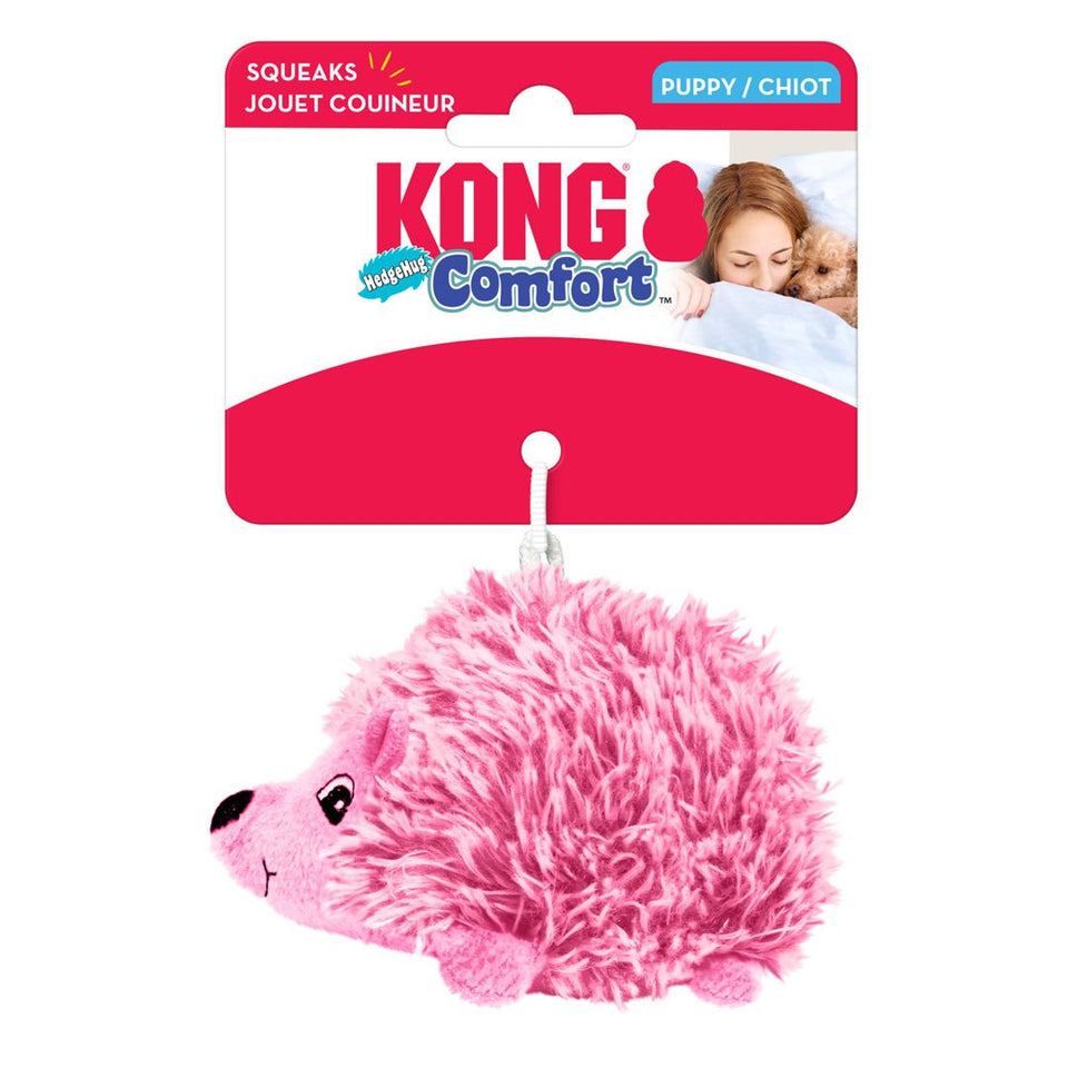 KONG Comfort HedgeHug Puppy Plush Dog Toy - Squeaky & Crinkle, X-Small