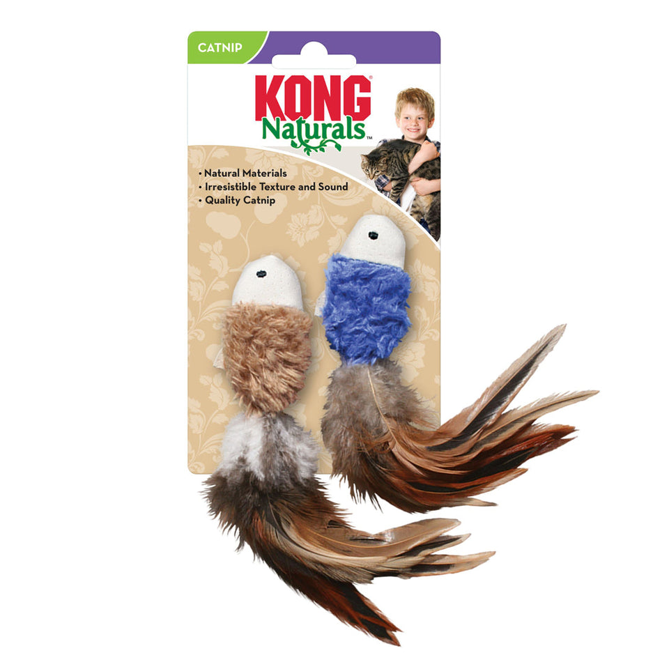 KONG Natural Crinkle Fish Catnip Cat Toy Assorted, 2-Count