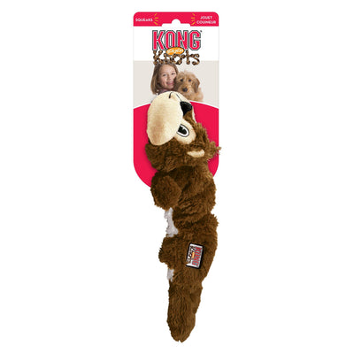 KONG Scrunch Knots Squirrel Dog Toy, Brown Small/Medium