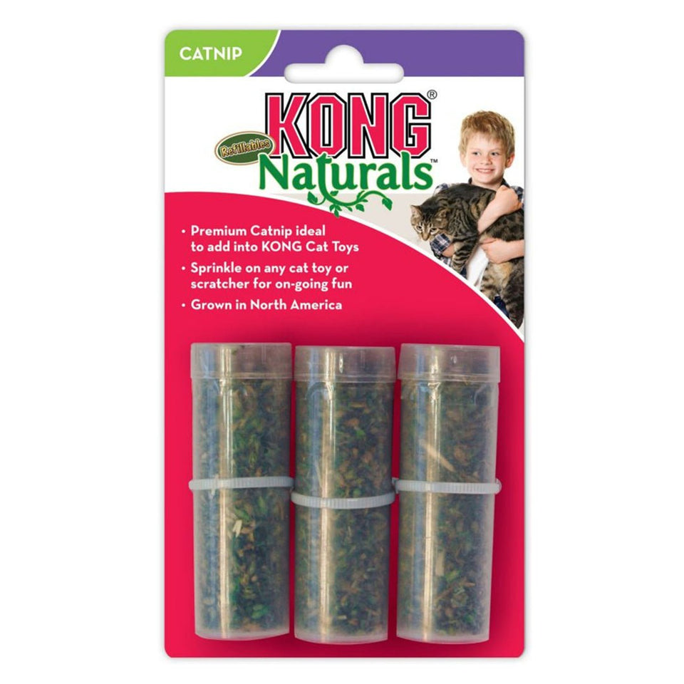 KONG Naturals Premium Catnip Refillable Tubes 9 g, 3 ct