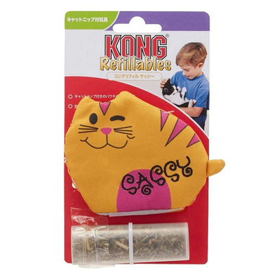 KONG Refillables Purrsonality Sassy Catnip Cat Toy Orange