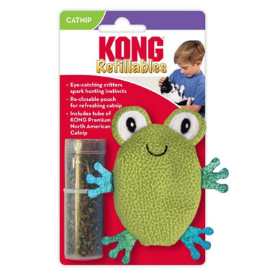 KONG Refillables Critter Catnip Cat Toy Toad