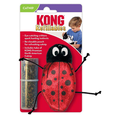 KONG Refillables Critter Catnip Cat Toy Ladybug