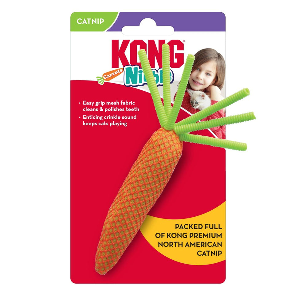 KONG Nibble Carrots Catnip Cat Toy Assorted