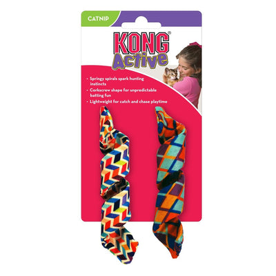 KONG Active Curlz Catnip Cat Toy Assorted, 2 ct