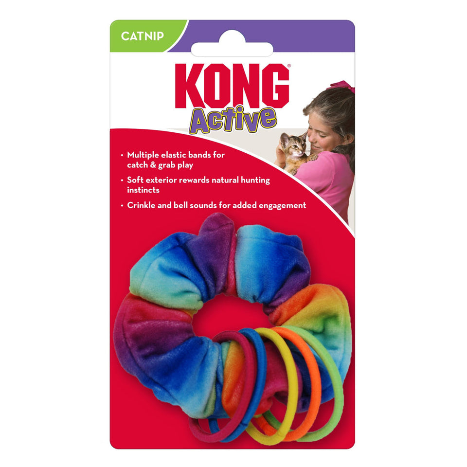 KONG Active Scrunchie Catnip Cat Toy Multi-Color