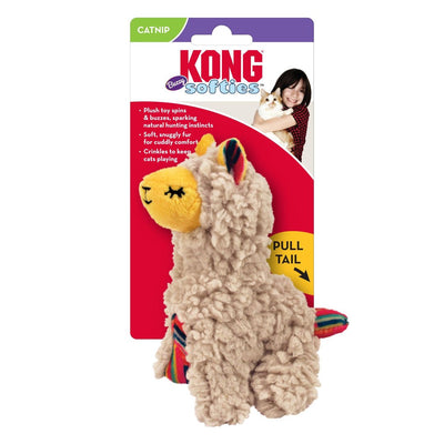 KONG Softies Buzzy Llama Catnip Cat Toy Beige