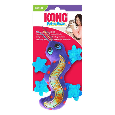 KONG Better Buzz Gecko Catnip Cat Toy Purple