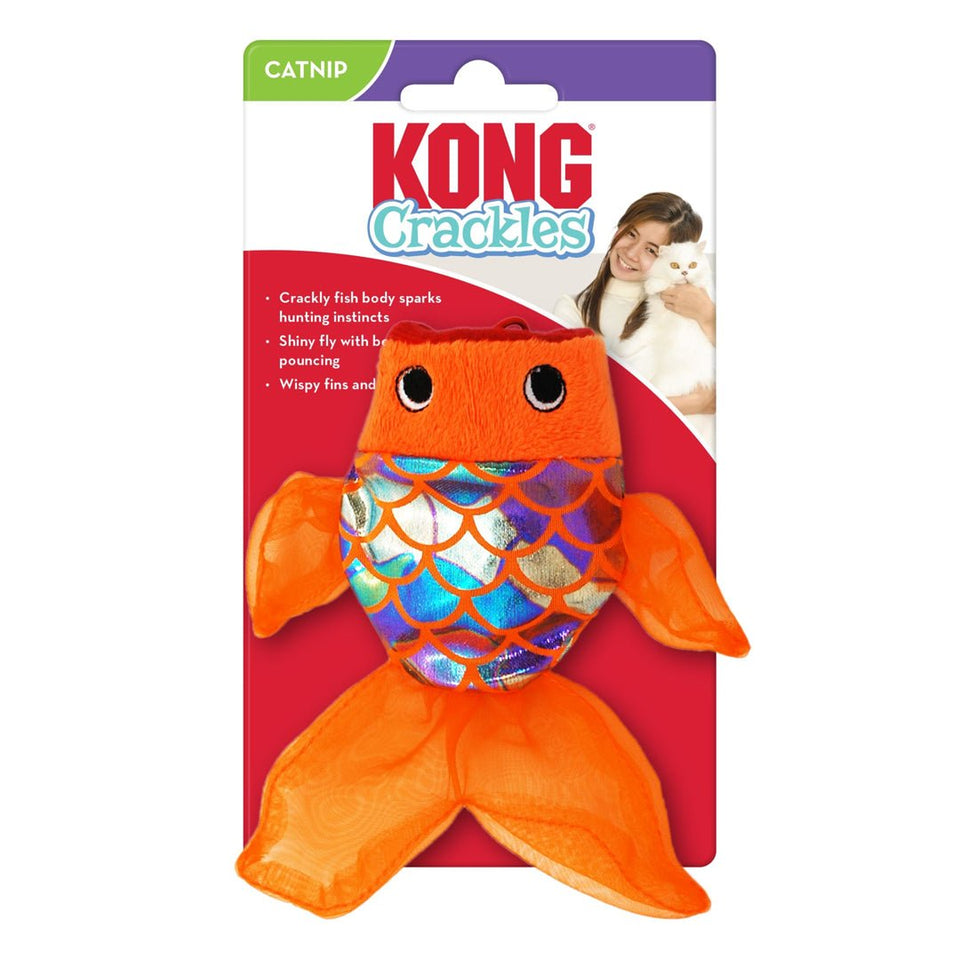 KONG Crackles Gulpz Catnip Cat Toy Orange