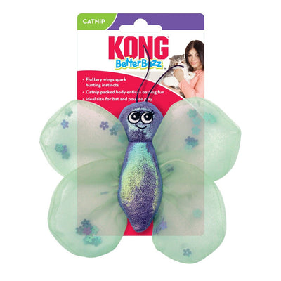 KONG Better Buzz Butterfly Catnip Cat Toy Purple/Green
