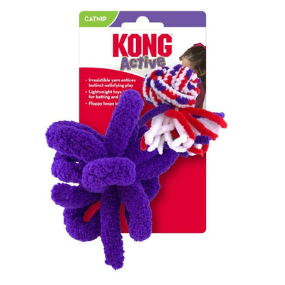 KONG Cat Active Rope Cat Toy Red &, Purple 2 ct