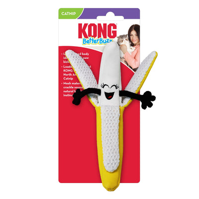 KONG Better Buzz Banana Catnip Cat Toy Yellow