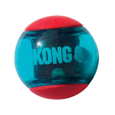 KONG Squeezz Action Ball Dog Toy, Red Medium