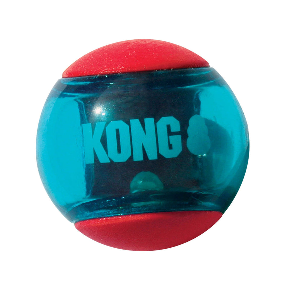 KONG Squeezz Action Ball Dog Toy, Red Medium