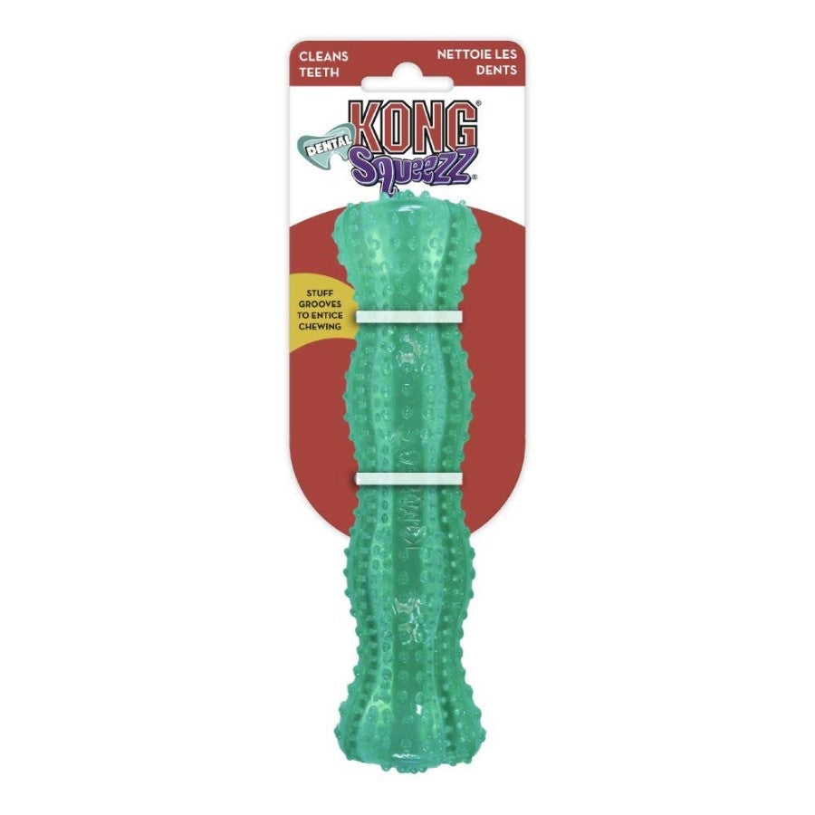 KONG Dental Squeezz Stick Dog Chew Teal Medium