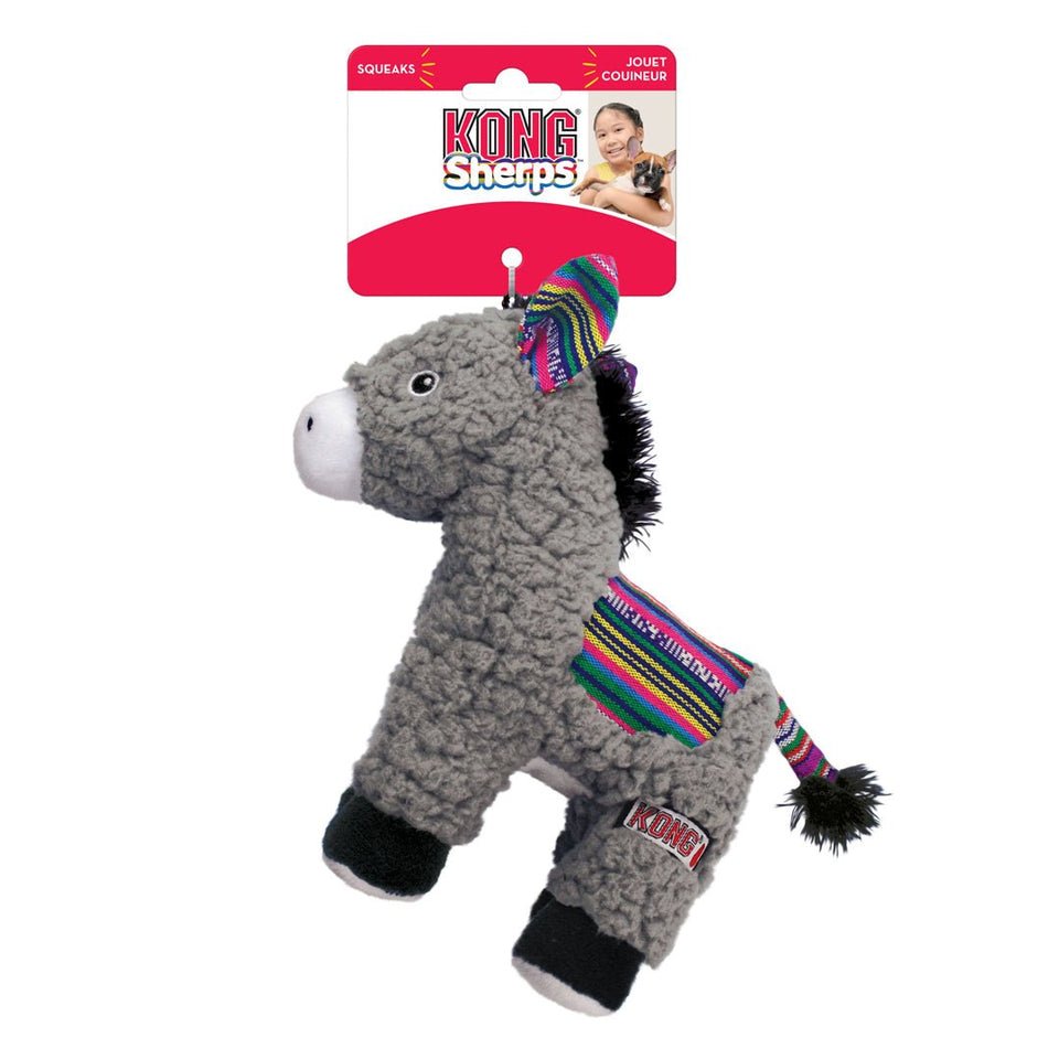 KONG Sherps Dog Toy Donkey Medium