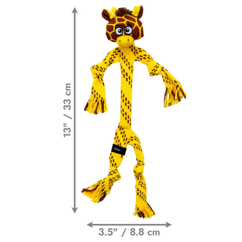 KONG Scrubz Safari Giraffe Dog Toy 1ea/MD - Dog Toys Plush