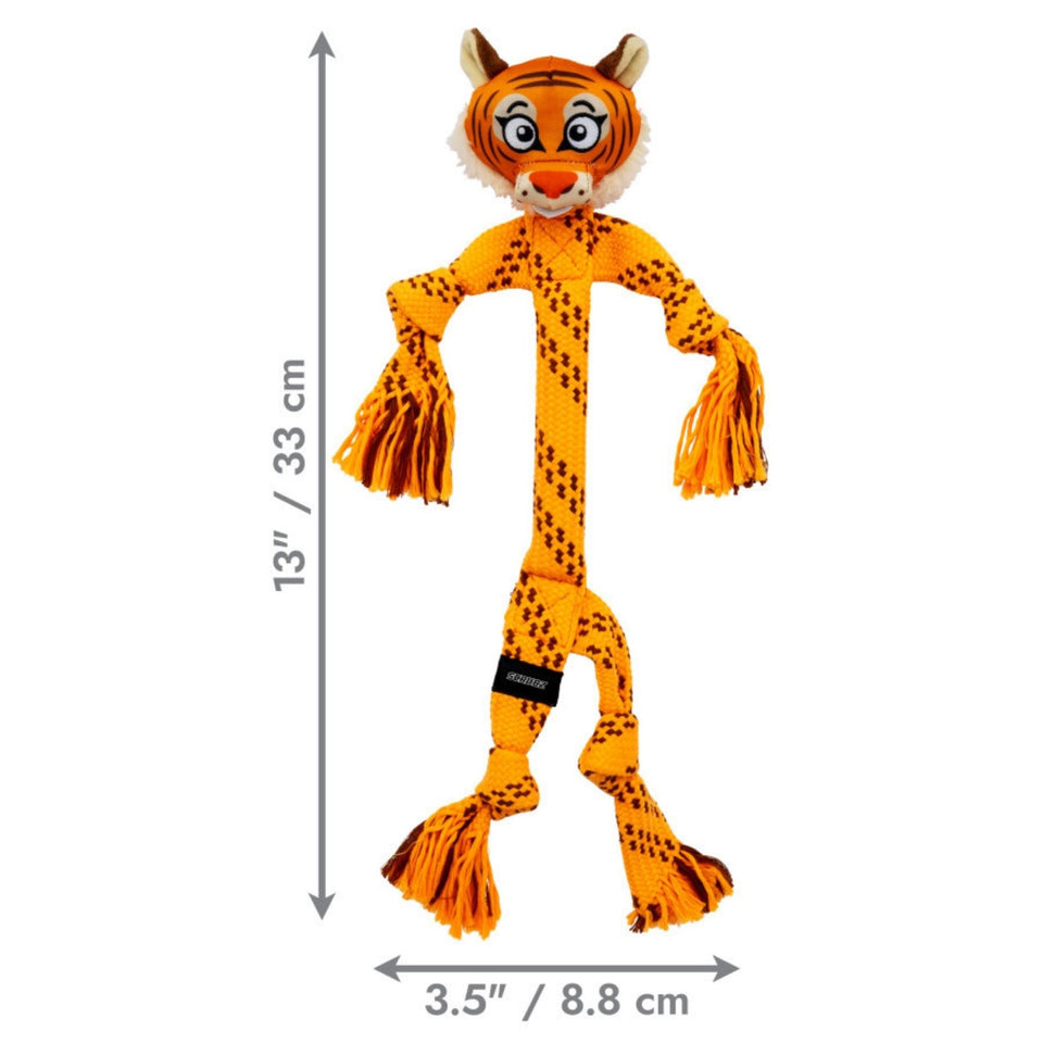 KONG Scrubz Safari Tiger Dog Toy 1ea/MD - Dog Toys Plush