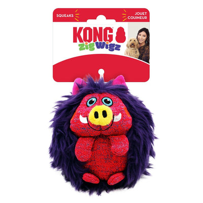 KONG ZigWigz Warthog Plush Dog Toy, Medium, Squeaker, Plush & Knit