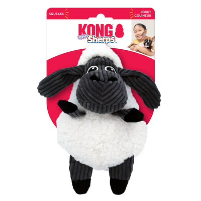 KONG Sherps Floofs Sheep Plush Squeak Dog Toy Medium
