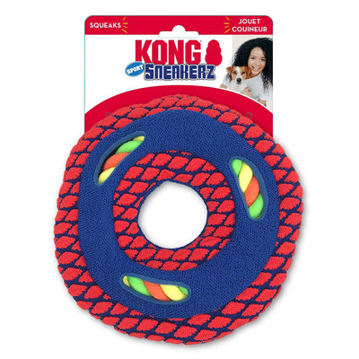 KONG Sneakerz Sport Disc with Rope Dog Toy Medium