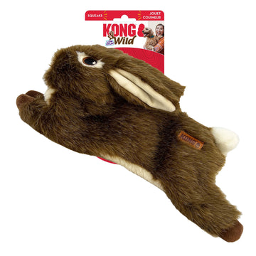 KONG Wild Low Stuff Creatures Dog Toy Rabbit Medium