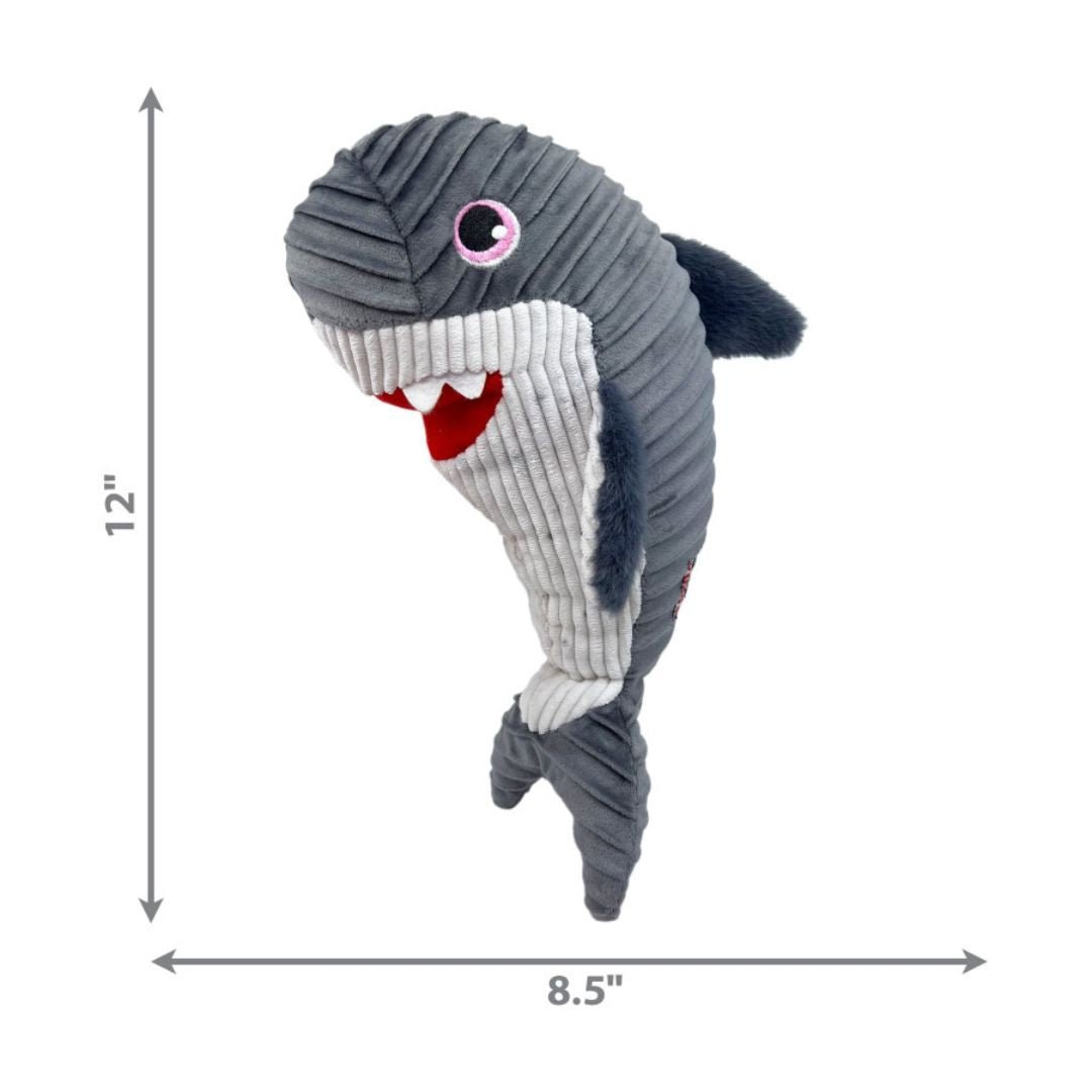 KONG CuteSeas Rufflez Shark Dog Toy | Medium/Large - Pets Perfect