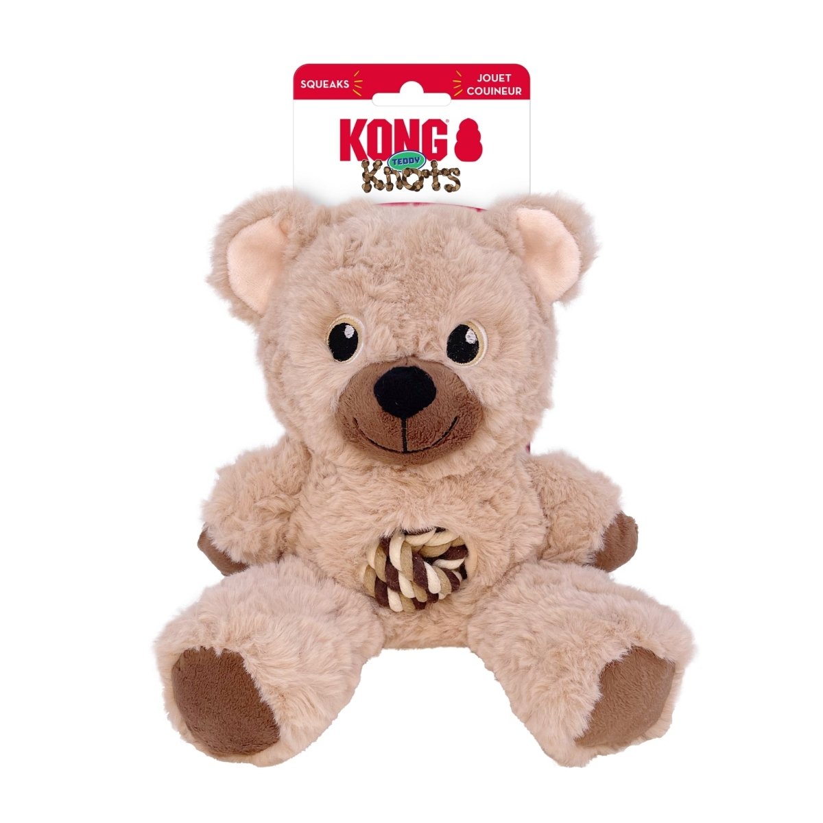 KONG Knots Teddy Dog Toy Assorted, 1ea/MD - Pets Perfect