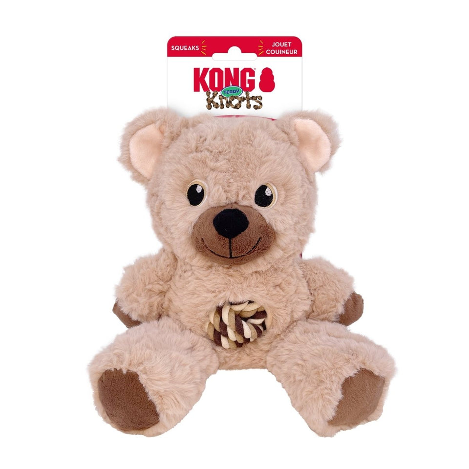 KONG Knots Teddy Dog Toy Assorted, Medium