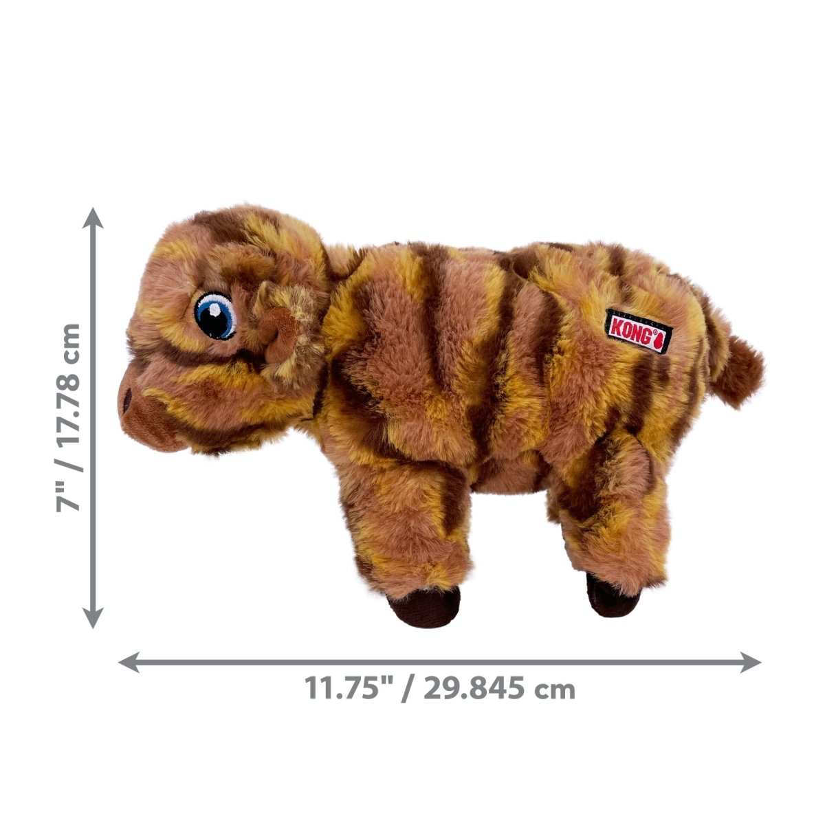 KONG Low Stuff Stripes Cow Dog Toy – Medium - Pets Perfect