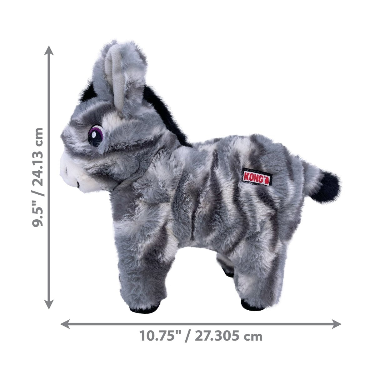 KONG Low Stuff Stripes Donkey Dog Toy – Medium - Pets Perfect