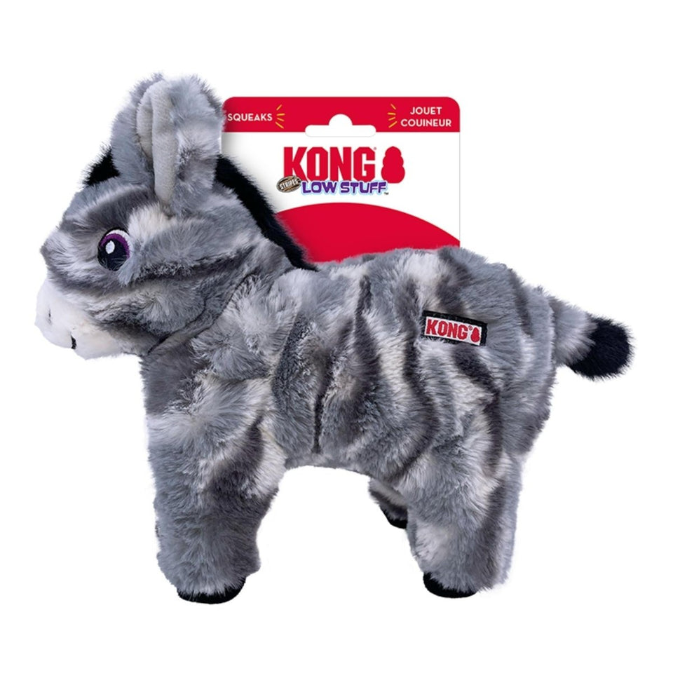 KONG Low Stuff Stripes Donkey Dog Toy - Medium
